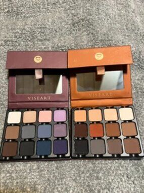 NWOB Unused 2 Viseart Eyeshadow Palettes in Petite Mattes Neutral and Cool